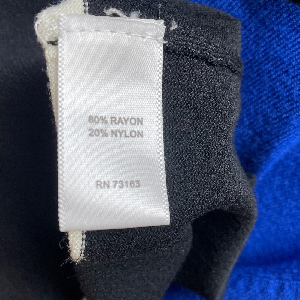 Spense Knit Top Women Size S Blue Black White Stripes Business Timeless Classic - Picture 11 of 11